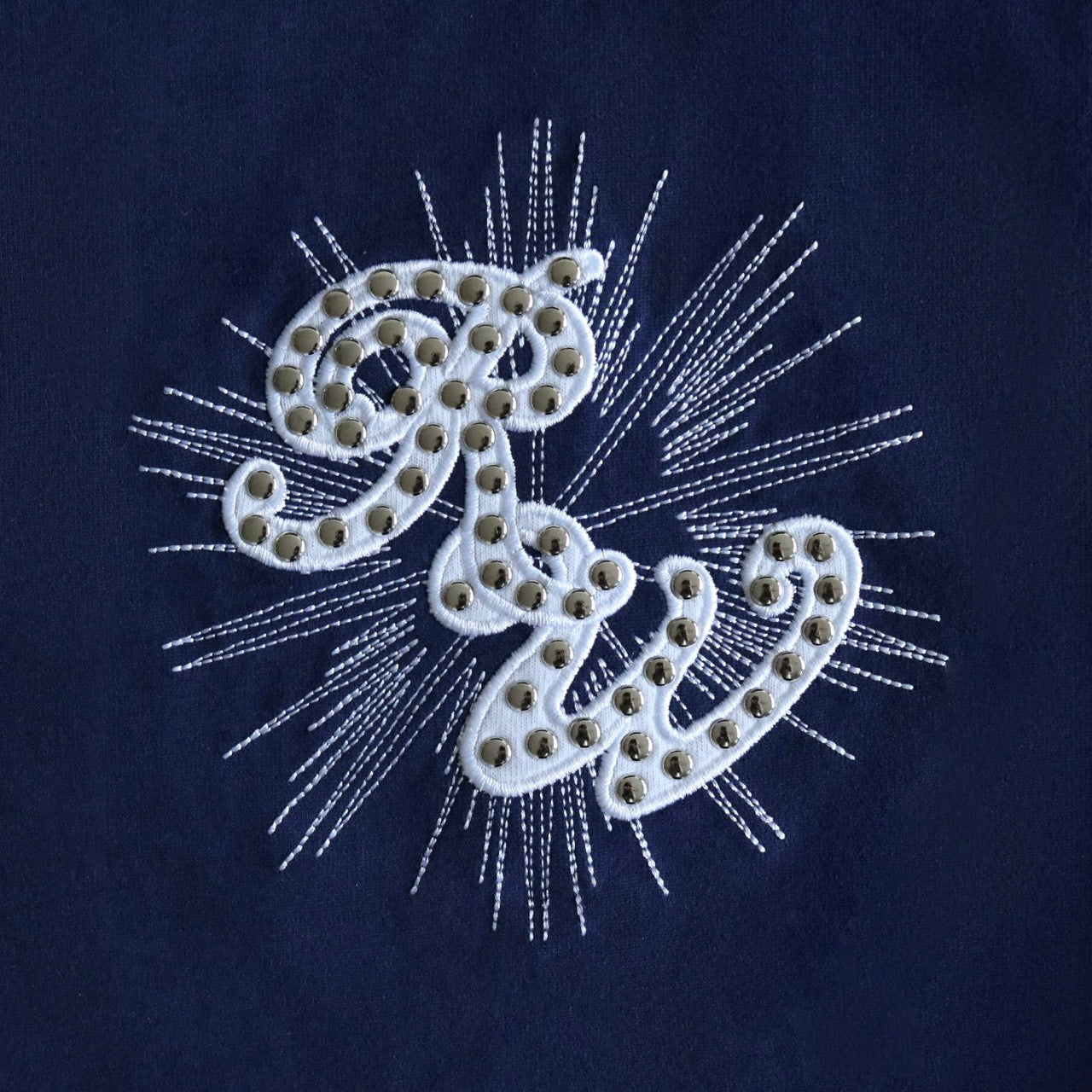 STUDDED POLO (NAVY/WHITE)