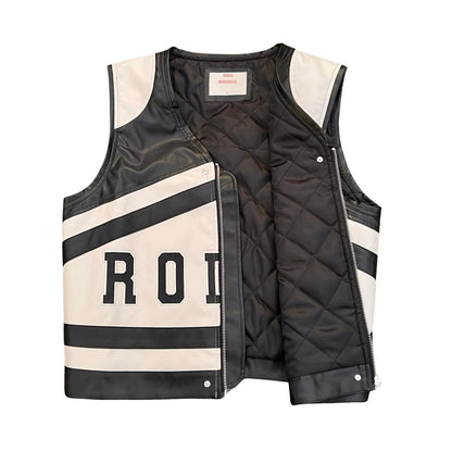 B+W LEATHER VEST